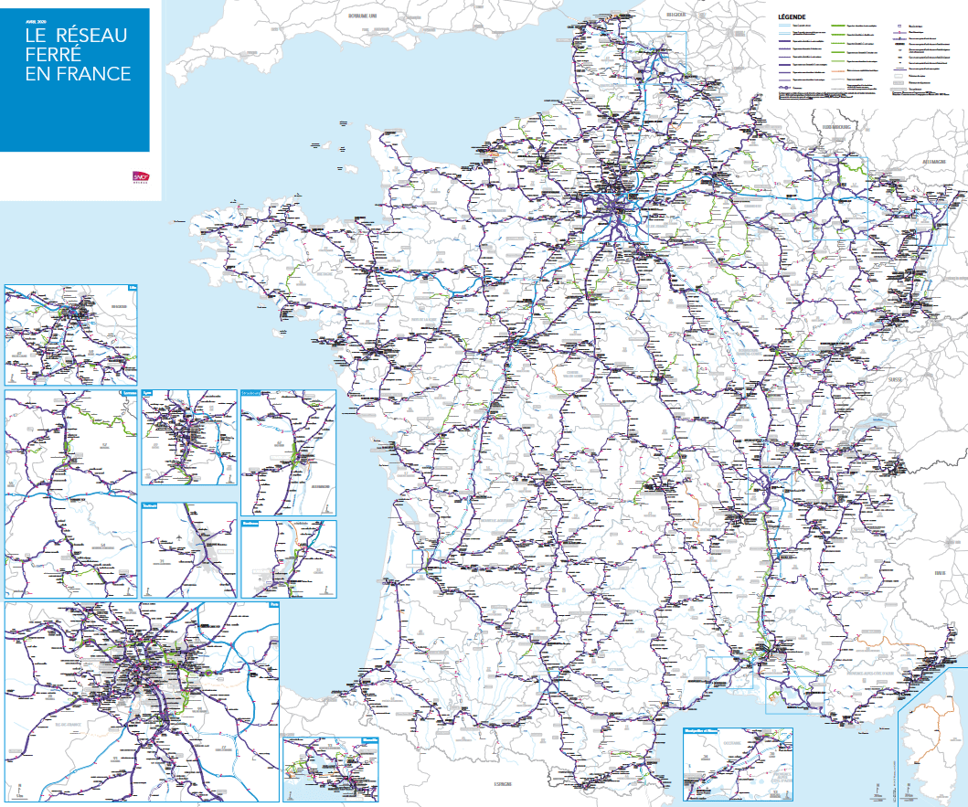 Le réseau ferré en France