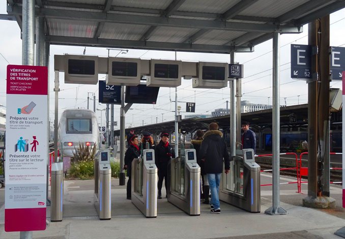 Portique embarquement