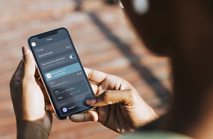 Visuel illustrant la page de la pose d'option sur l'application SNCF Connect